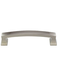 Menlo Park II Arched Cabinet Pull - 4 inch Center-to-Center in Polished Nickel.
